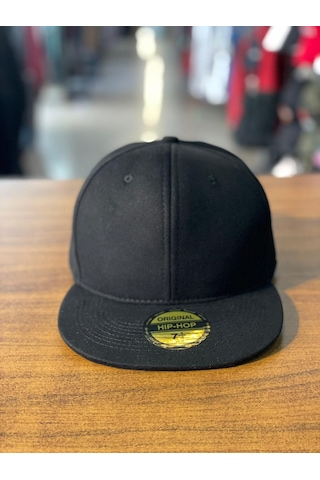 Hiphop Snapback Rapper Basket Siyah Kanvas Cap Şapka Siyah