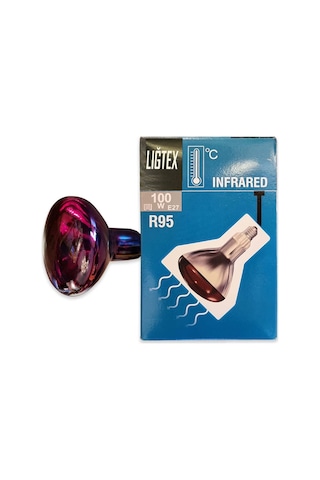 Liğhtex 100w E27 İnfarred Ampul Kırmızı Işık