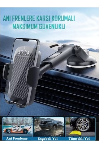 Batcell Araç İçi Uzayan Ayarlanabilir Vantuzlu Telefon Tutucu