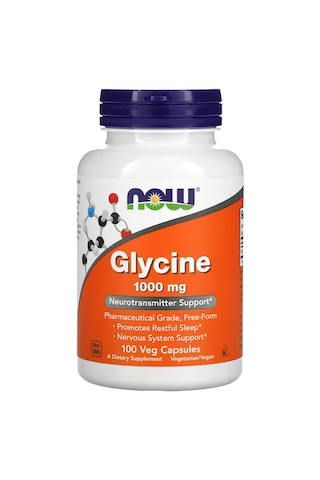 Now Foods Glycine Amino Neuro Nervous System 1,000 Mg 100 Veg Caps Aromasız