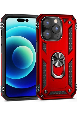 Apple Uyumlu iPhone 14 Pro Max Uyumlu Zore Vega Kılıf-kırmızı -