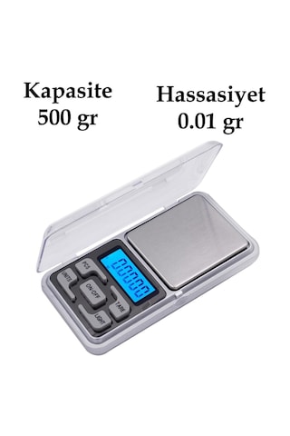 Lunaev Dijital Hassas Elektronik Cep Terazi Tartı 500 Gr 0.01 Gr Hassasiyet Mutfak Tartısı Açık Bej