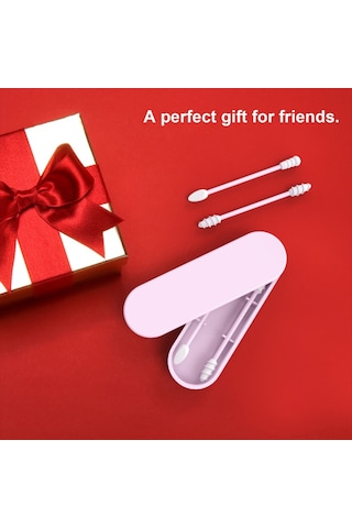 Mufunye Silikon Pamuklu Çubuklar, Yeniden Kullanılabilir, 2 Adet Mavi