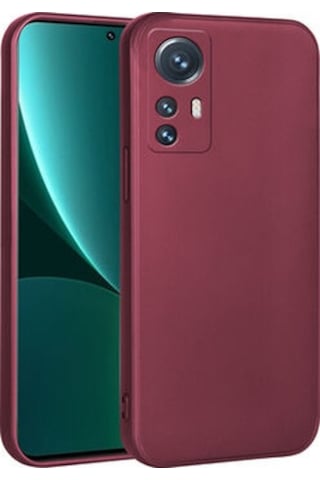 Xiaomi Mi 12 Lite Kılıf Esnek Yapılı İnce Slim Silikon Kapak Ryc/premier Bordo