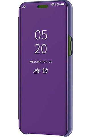 Xiaomi Redmi 8 Uyumlu Aynalı Kapaklı Lüx Kılıf Mor