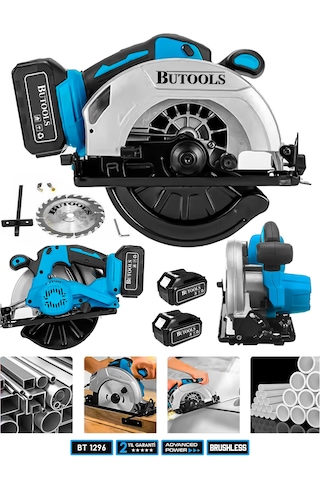 Butools ST-26 21V Platinum Ahşap Sunta Ağaç Kesme Makinesi Daire Testere Mavi