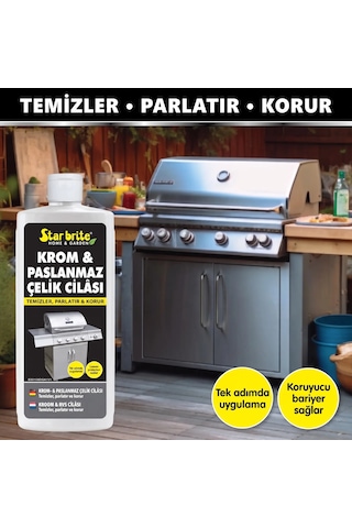 Starbrite - Krom Ve Paslanmaz Çelik Parlatıcı 237 Ml : Metal Aksamlarınızda Sert Ovmaya Son, Tuz Ve Pasa Karşı Uzun Ömürlü Ayna Parlaklığı