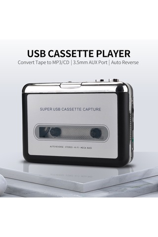Reedark Usb Kaset Çevirici - Kasetten Mp3/cd'ye Dönüştürücü, Taşınabilir, 3.5mm Ses Çıkışı, Usb/pil Beslemeli