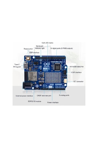 Oem Arduino Uno R4 Wifi Geliştirme Kartı - Type-c Mikrodenetleyici Özellikleri İle Güçlü Performans