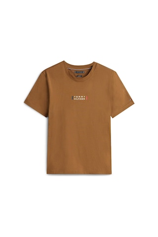 Tommy Hilfiger Brand Love Small Center Tee Erkek Kahverengi T-shirt - Mw0mw41453 Kahverengi
