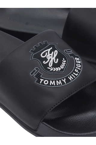 Tommy Hilfiger Erkek Marka Logolu Günlük Kullanıma Uygun Siyah Terlik Fm0fm05800 Bds