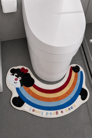 Chiliai Home 40x70 cm Dijital Kaymaz Yıkanabilir Banyo Paspası, Vego