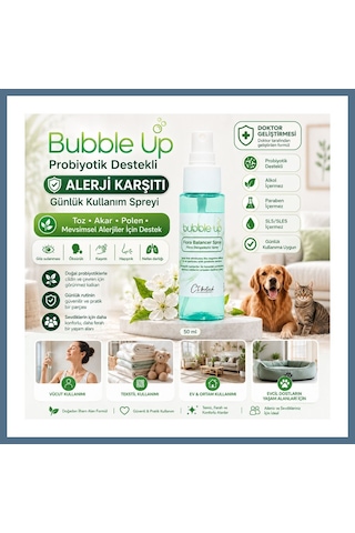 Buradabulabilirsin Bubble Up Probiyotik Destekli Kedi Köpek Yatak Minder Ve Kafes Spreyi 50 Ml Bbz