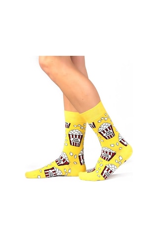 Ozzy Socks 2'li Pop Corn Desen Kutu Çok Renkli