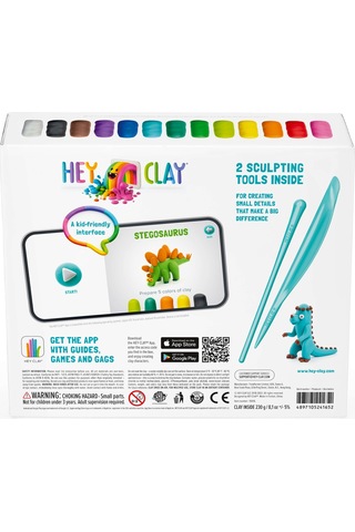 Hey Clay Hava İle Kuruyan Kil 15'li Kutu - Dinozorlar