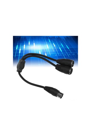 Fosenze 0.3m Dın 8pın Erkekden 2 Dın 8pın Dişeye Çevirici, Saf Bakır Çekirdekli, Çift Koruma, Ses Sinyali Dağıtıcı Bağlantı Kablosu