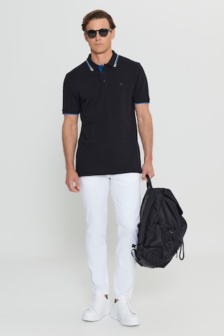 Altınyıldız Collectıon Erkek Sıyah %100 Pamuk Slim Fit Dar Kesim Polo Yaka Tişört Siyah