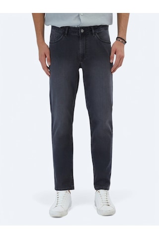 Antrasit Slim Fit Denim Pamuk Karışımlı Pantolon Antrasit