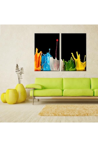 Gökkuşağı Renkleri Kanvas Tablo 100x90cm