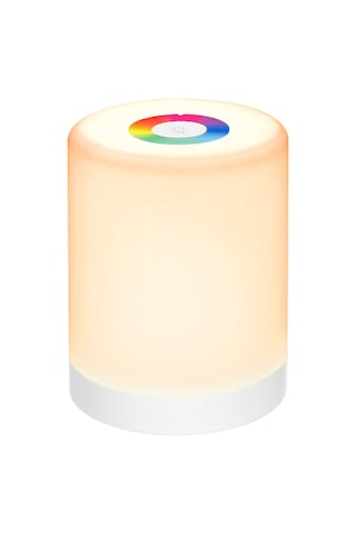 Geeksen Led Yatak Odası Lambası, Dokunmatik Kontrol, 3 Seviye Isınak Beyaz Işık, Rgb Renkli Ambiyans Işığı, Şarj Edilebilir, Duvara Asılabilir/sabitlebilir Beyaz Diğer