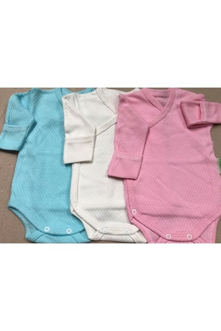 Özdemirlitekstil Bebelino Çıtçıtlı Badi Kruvaze (3'Lü Paket) (456566349) Çok Renkli