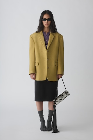 Suud Collection Sarı Gina Kaşe Blazer Ceket