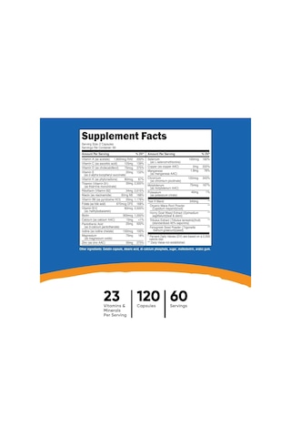 Nutricost Multivitamin For Men Testo Booster Complex 120 Capsules