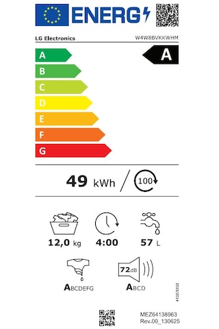 LG W4W8BVKK2HM Washtower 12 KG Yıkama 10 KG Kurutma I Ortak Panelli Çamaşır Ve Kurutma Makinesi