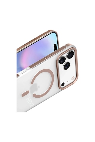 Apple Uyumlu iPhone 17 Pro Hbc-394 Himalayas Magsafe Kapak - Çöl Titanyum