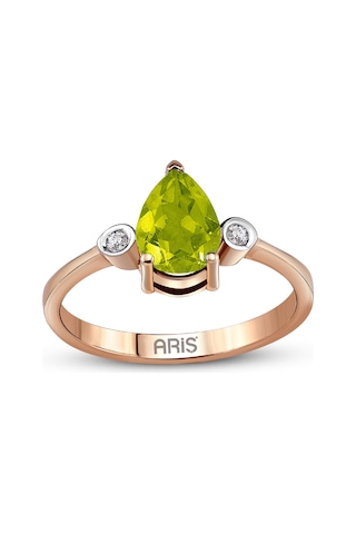Ariş Pırlanta Peridot Damla Yüzük