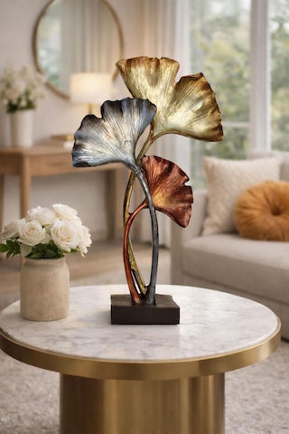 Dekoratif Dev Yaprak Biblo 50cm Metalik Boya