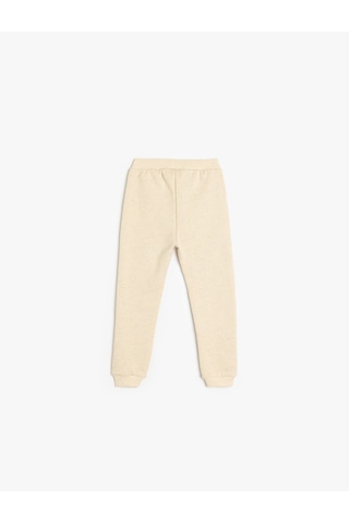 Koton Pamuklu Beli Bağcıklı Basic Jogger Eşofman Altı Ekru 5smb40080tk Ekru