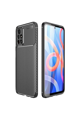 Xiaomi Redmi Note 11T 5G Kılıf Zore Negro Silikon Kapak-Siyah