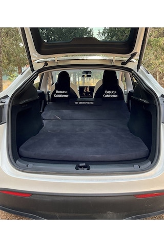Tesla Model Y İçin Lüks Katlanabilir, Her An Hazır, Kamp Yatağı Siyah