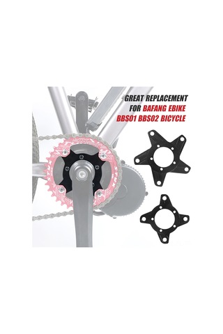 Lemestar Alüminyum Motor Dişli Adaptörü 130bcd - 38-60t, Siyah, 2.5mm Kalınlık, 85g Ağırlık - Tırnaklı Disk Bağlayıcı Çok Renkli