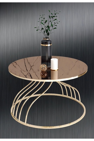 Orta Sehpa Gold Bronz Lüx Kuğu Model