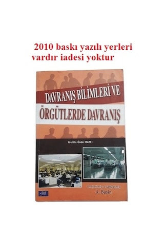 Davranış Bilimleri ve Örgütlerde Davranış Önder Barlı 2.El
