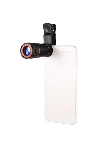 Wezone 8x Zoom Cep Telefonu Teleskopu - Optik Lensli Uzaktan Fotoğraf Çekim Aleti, Çoğu Akıllı Telefonla Uyumlu, Siyah