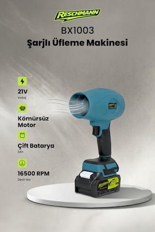 Reschmann R-BX1003 21V 3AH Profesyonel Kömürsüz Şarjlı Hava Üfleme Makinesi