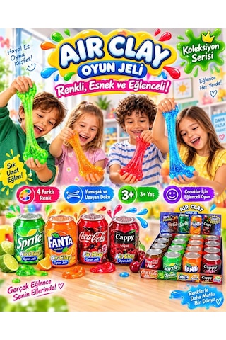Aır Clay Oyun Jeli Yumuşak Esnek Kolay Şekil Alan Slime 10cm Sukuşi Yeşil