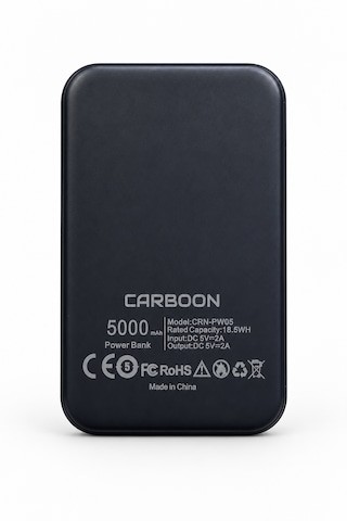 Carboon 5000 Mah Çift Usb Powerbank Type-c + Micro Usb Siyah