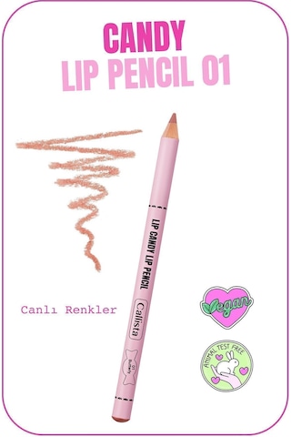 Callista Lip Candy Lip Pencil Dudak Kalemi 01 Butterly - Nude