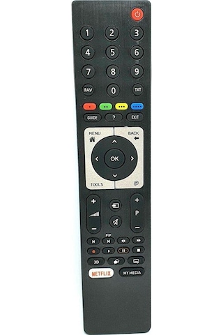 Beko Uyumlu Netflix 3D Smart Led Tv Kumandası Siyah Ts5187R-A1