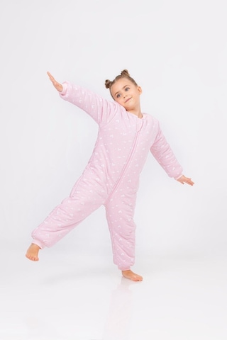 Cantoy Kız Erkek Çocuk Kalın Elyaf Dolgulu Premium Kalite 2.5 Tog Desenli Uyku Tulumu Pembe