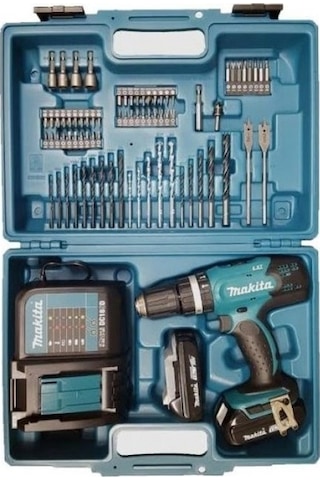 Makita DDF453SYX1 18V 1.5 Ah Li-ion Akülü Matkap Vidalama + 74 Parça Uç Seti