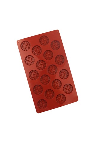 Waffle Şekil Silikon Şablon Kurabiyeler Çikolatalı Şeker Döküm Kek Çikolata Zanaat İçin Yumuşak Pişirme Çok Renkli