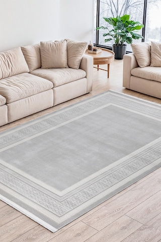 Elvey Home 7109 A.gri Modern Desen Doğal Taban Koridor Mutfak Çocuk Oturma Odası Salon Halı Yolluk 7109gri
