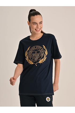 Fenerbahçe Kadın Kolej Gold Çelenk Tshırt Fb Laci Yeni