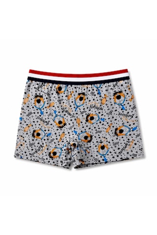 Orivra 10'lu Erkek Çocuk Boxer Seti Pamuklu Esnek Desenli İç Çamaşırı Paketi Çok Renkli