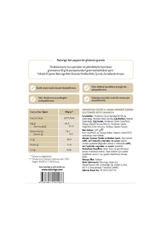 Glutensiz Ketojenik Granola 250gr-3594